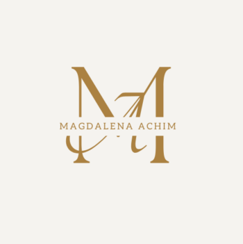Black personal name initials typography logo design